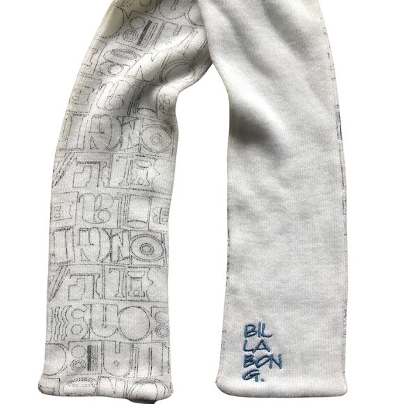 Billabong Off White Logo Print Knit Scarf - Picture 1 of 2